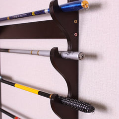 8 Hole Wooden Rod Holder for Organizing Fishing Rods