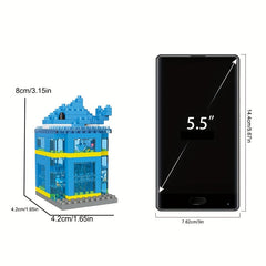 City Street Scene 3D Puzzle Toy w/ Diamond Bricks ABS Material
