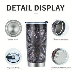 20oz Spider Pattern Stainless Steel Tumbler Cup