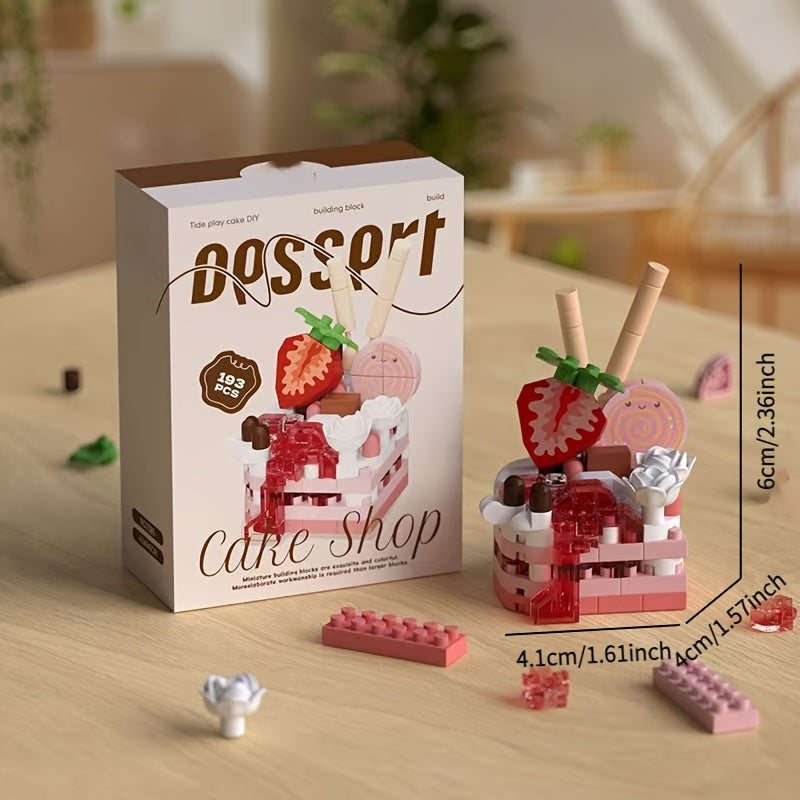 Birthday Cake Strawberry Building Blocks DIY Toy