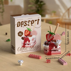 Birthday Cake Strawberry Building Blocks DIY Toy