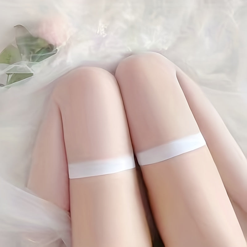 Sheer Lace Mesh Thigh High Stockings Over The Knee Socks