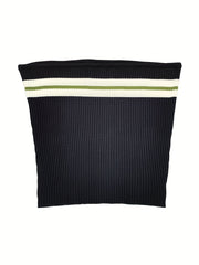 Stripe Pattern Knitted Tube Top Y2K Sleeveless Crop Top