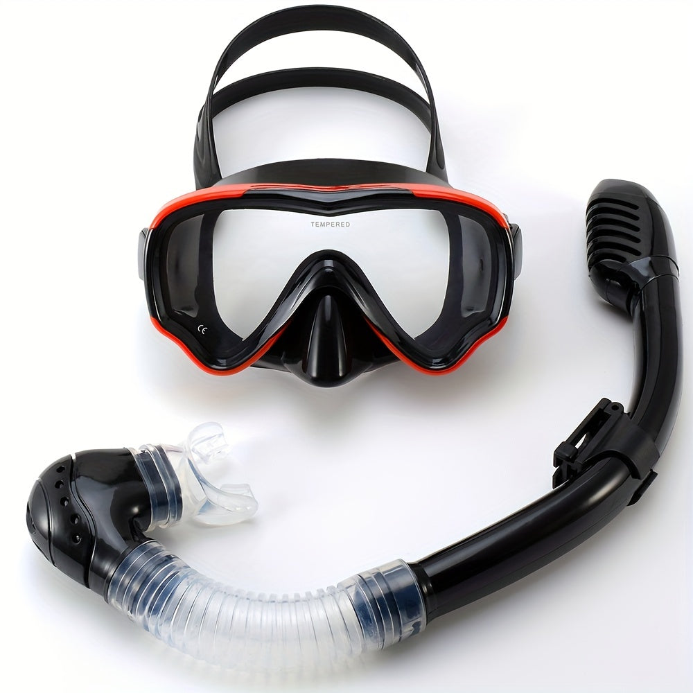 Dry Breathing Tube Diving Goggles Snorkeling Mask - Comfortable Silicone Design