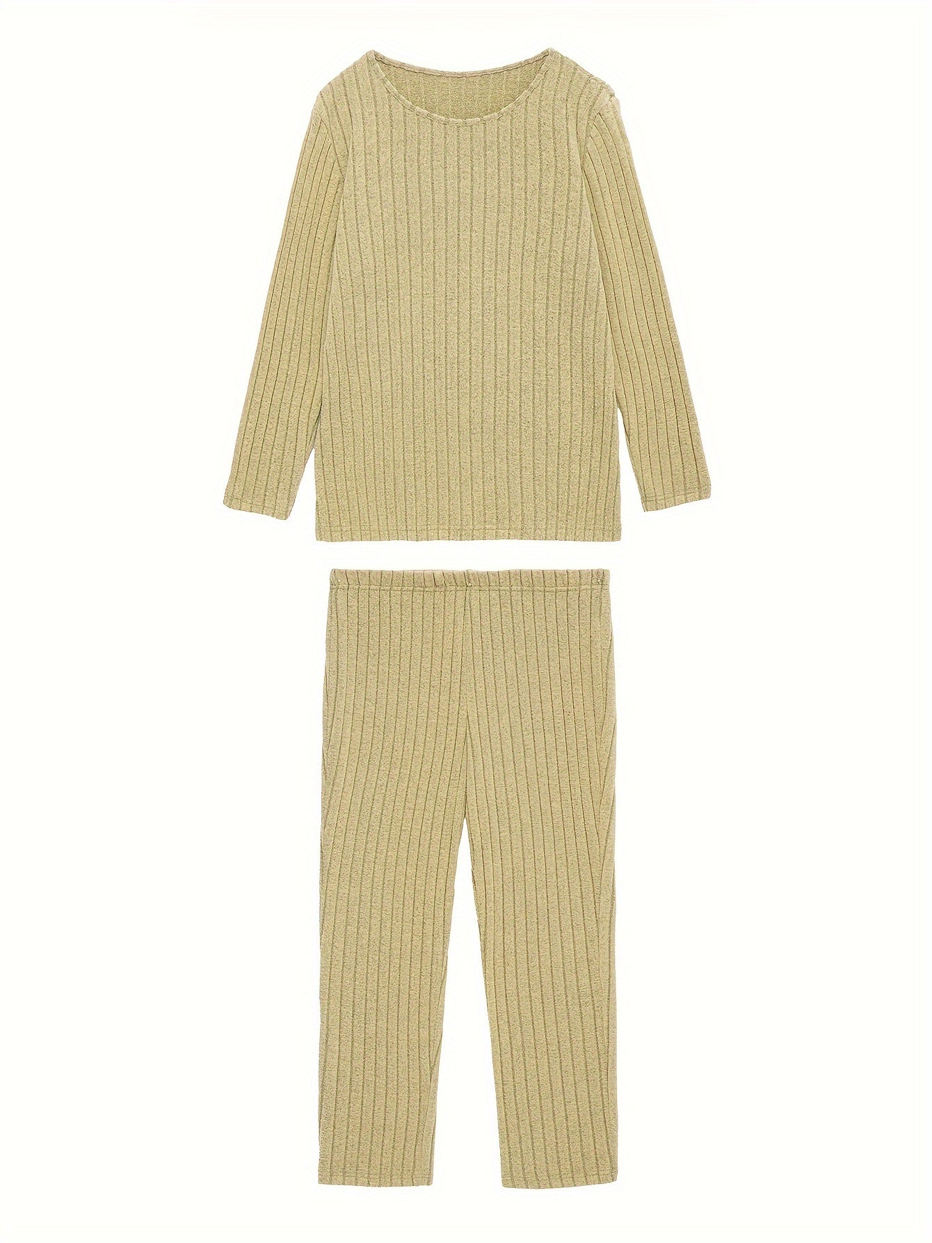 Ribbed Long Sleeve Top & Leggings Set