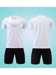 2pcs Kid's Football Jersey & Shorts Set for Soccer Training