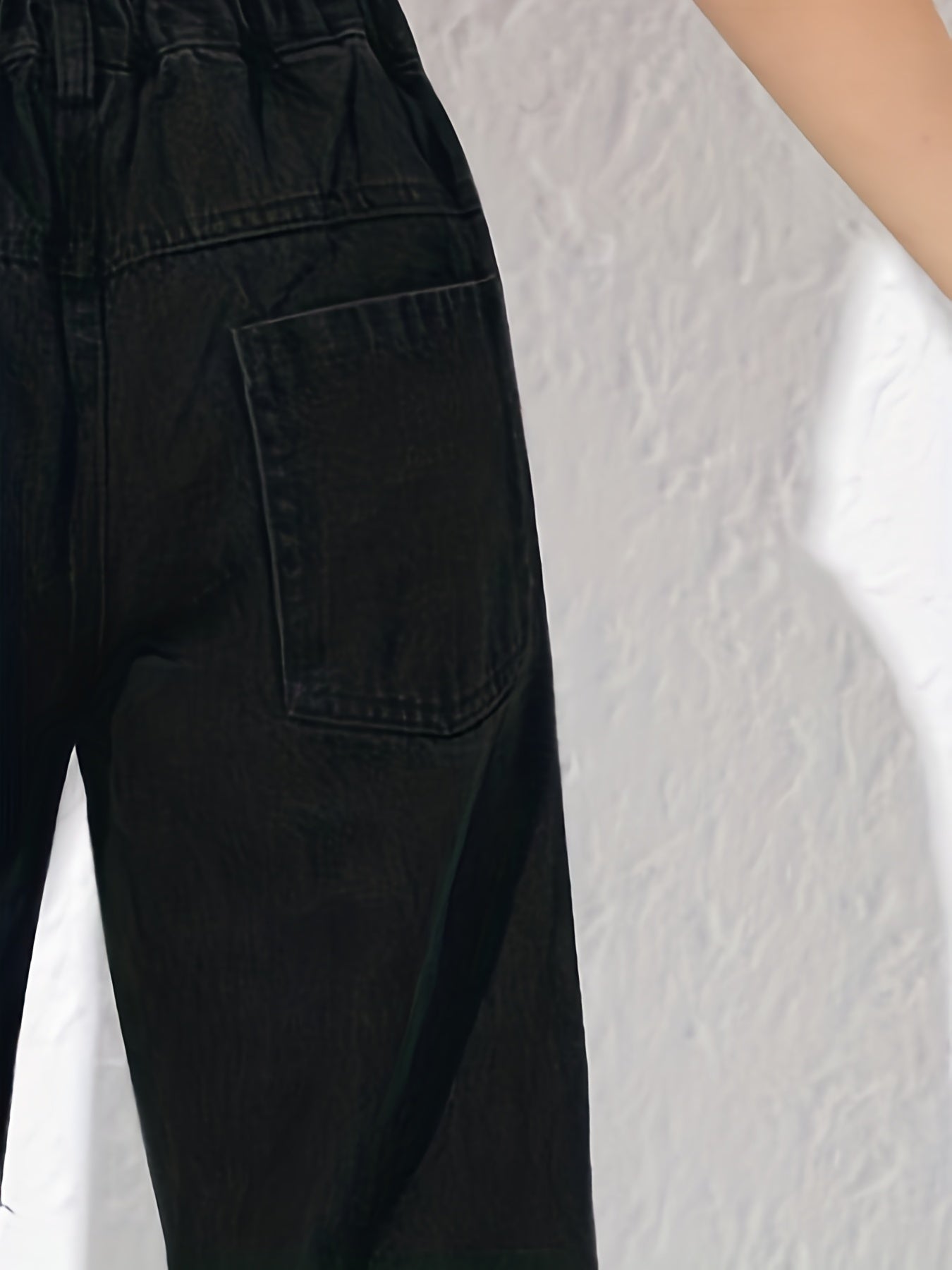 Heart Print High Waist Flared Rip Jeans Destroyed Denim Pants