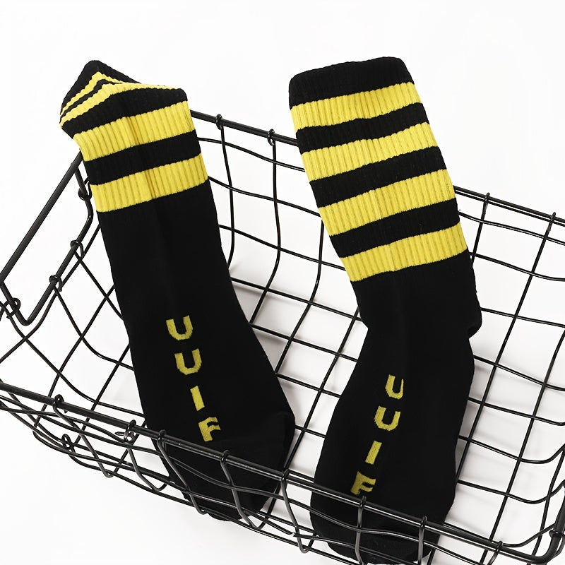 Comfy Striped Sports Socks Women's Stockings