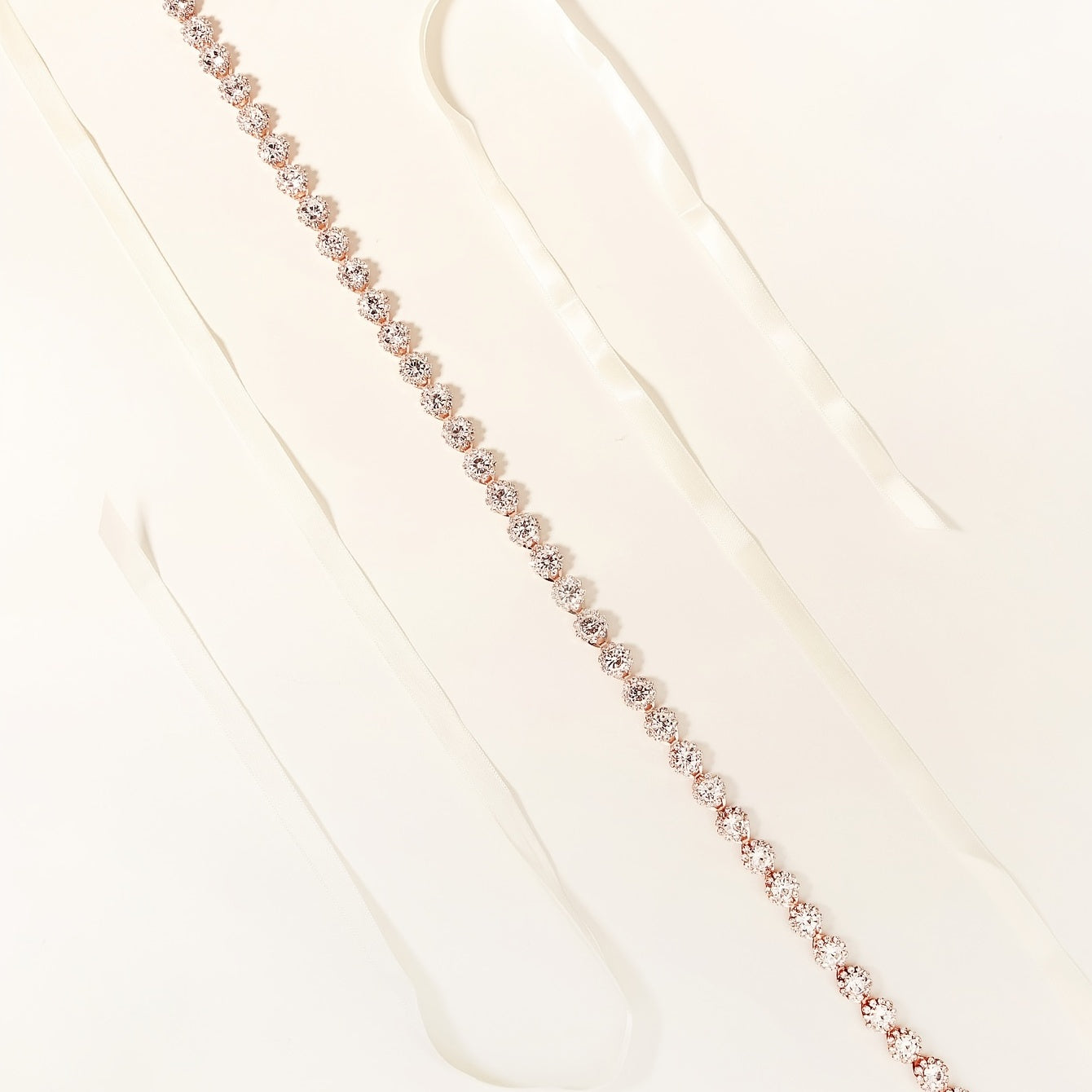 Clear Crystal Rhinestone Bridal Wedding Belt for Dresses