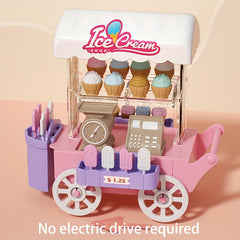 Dollhouse Toy Bakery Cart with Auto Bread Dispenser - Creative Toy