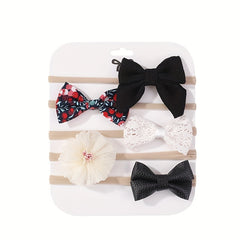 5-Piece Baby Girls Bowknot Headbands, Sweet Hair Accessories