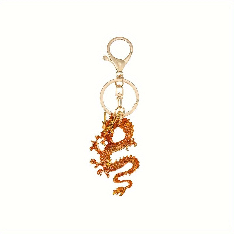 Cartoon Dragon Keychain Chinese Style Dragon Charm Car Key Ring