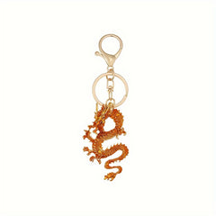 Cartoon Dragon Keychain Chinese Style Dragon Charm Car Key Ring