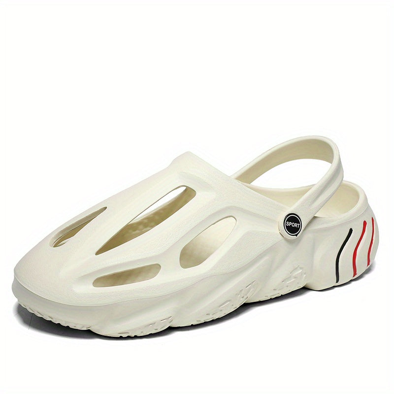 Curve Print Garden Clogs Lightweight Hollow Out Sandals