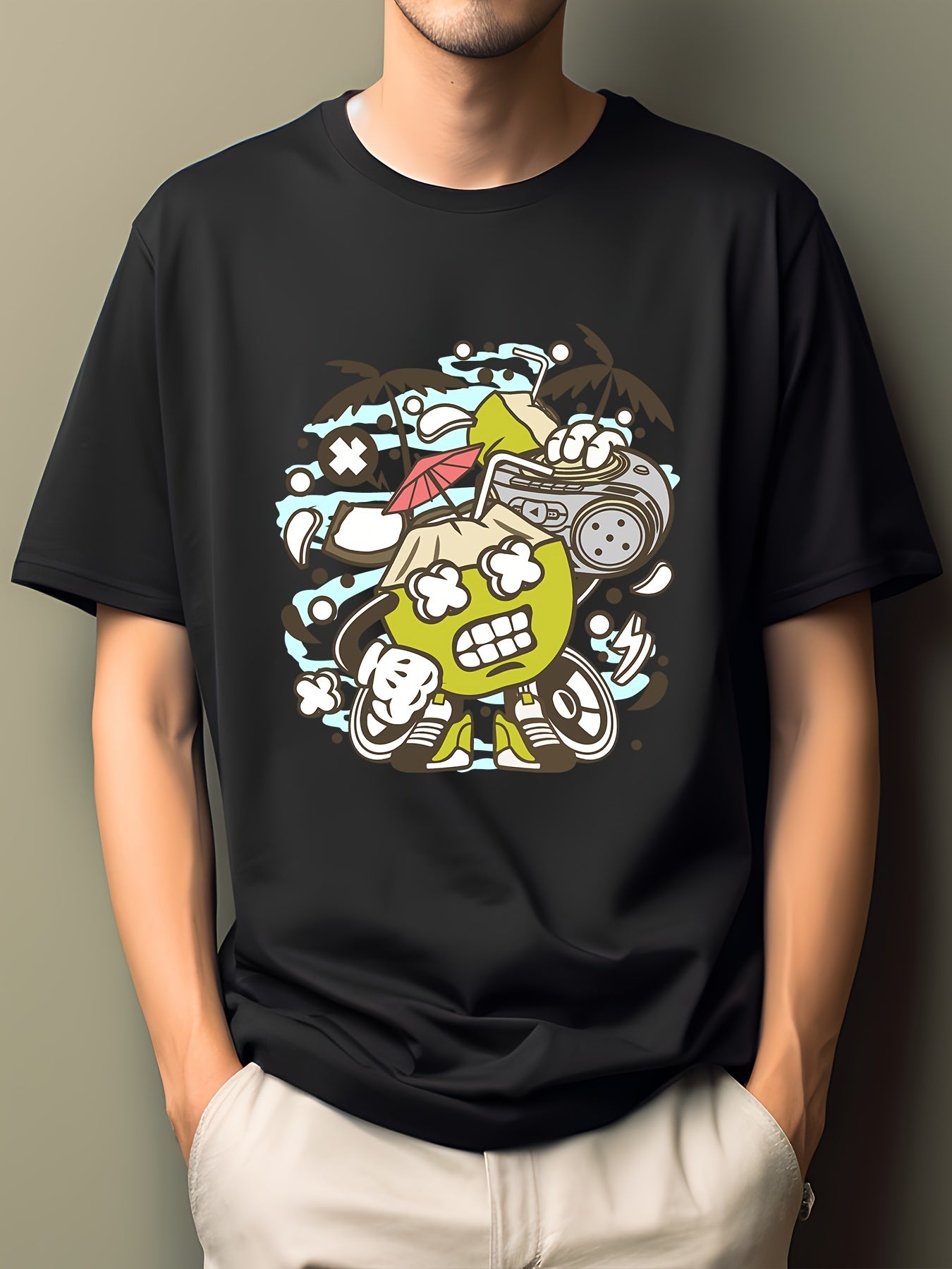 Men's Hip Pop Coconut Print Tee