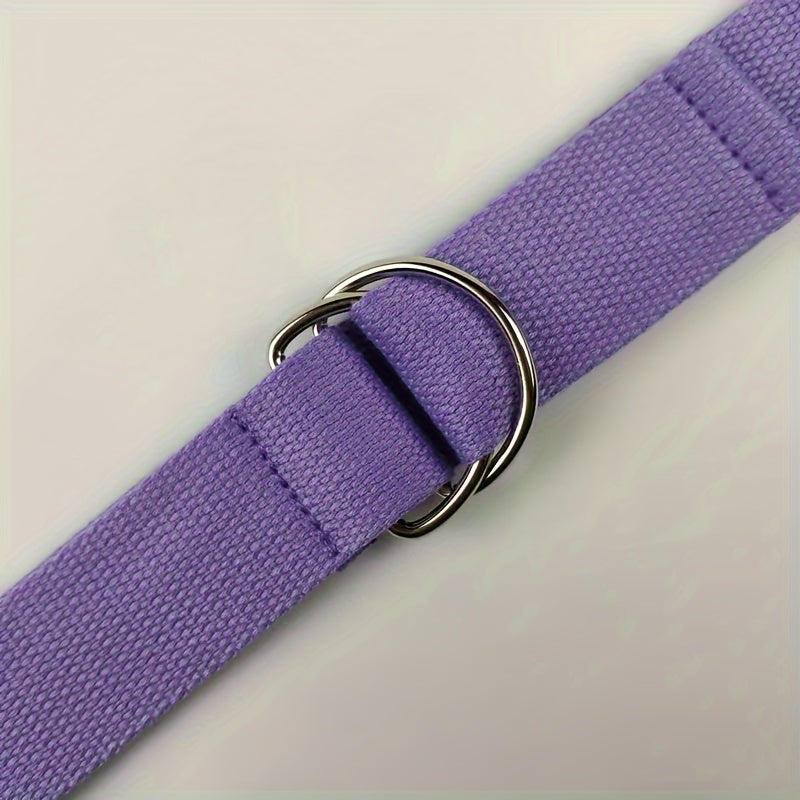 Cotton Yoga Resistance Belt Fitness Stretching Band D Ring