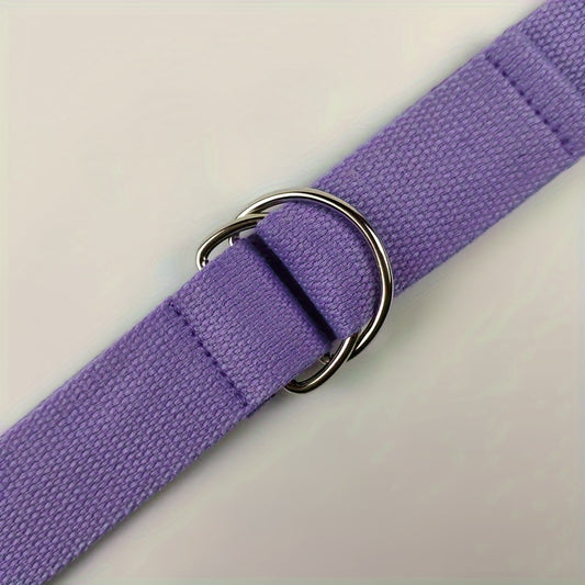 Cotton Yoga Resistance Belt Fitness Stretching Band D Ring