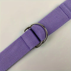 Cotton Yoga Resistance Belt Fitness Stretching Band D Ring
