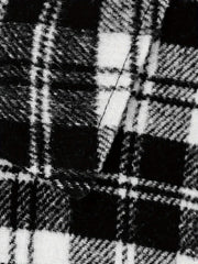 Plaid Print Long Sleeve Button Up Tunic Shirt