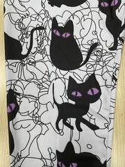 Cat Print High Waist Leggings Women's Plus High Stretch Casual Leggings