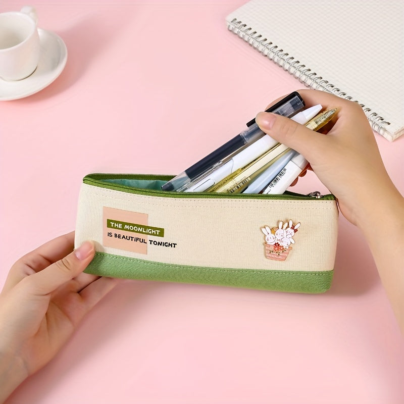 Triangle Pencil Case Student Learning Supplies Stationery Storage Bag