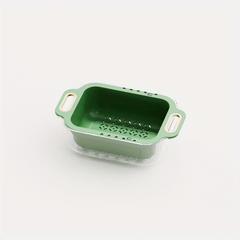 Retractable Drain Basket for Kitchen Sink Double Layer with Drain Rack