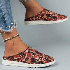 Colorful Print Low Top Casual Walking Shoes Lightweight Outdoor Sport Flat Shoes