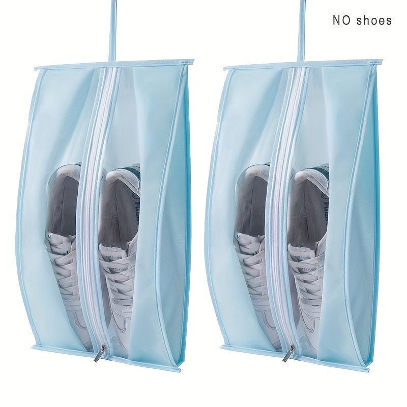 2pcs Portable Shoe Storage Bag Waterproof Shoe Bag With Window