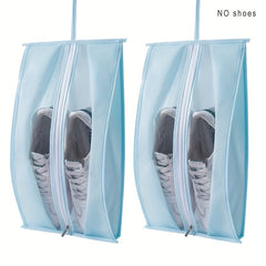 2pcs Portable Shoe Storage Bag Waterproof Shoe Bag With Window
