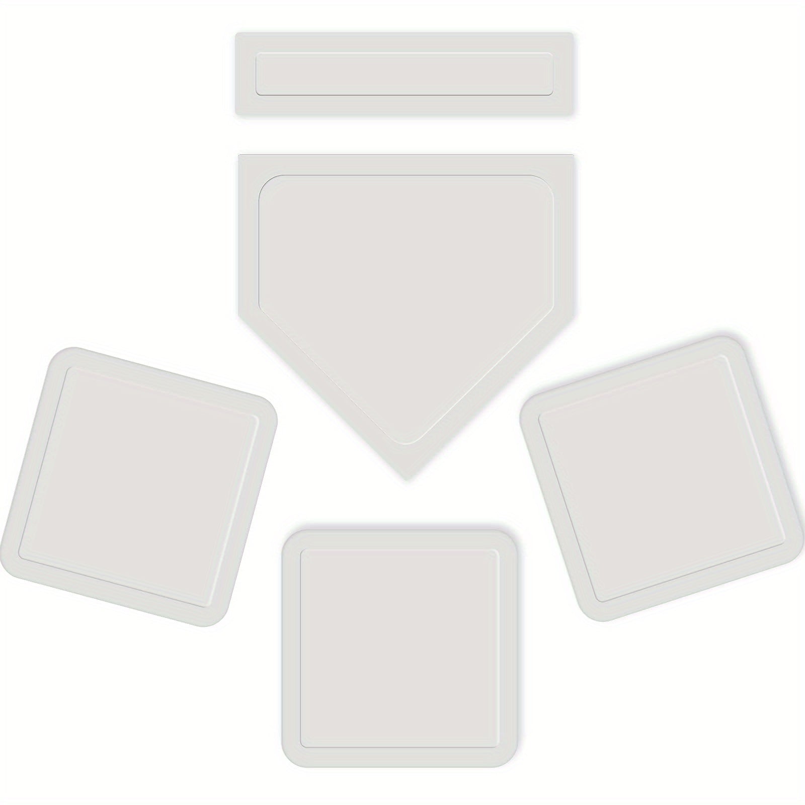 5pcs Baseball Bases Set Softball Rubber Base