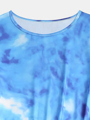 Tie Dye Long Sleeve Tee & Pants Loungewear Set