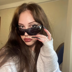 Rimless Gradient Sunglasses for Women Star Decoration Eyewear