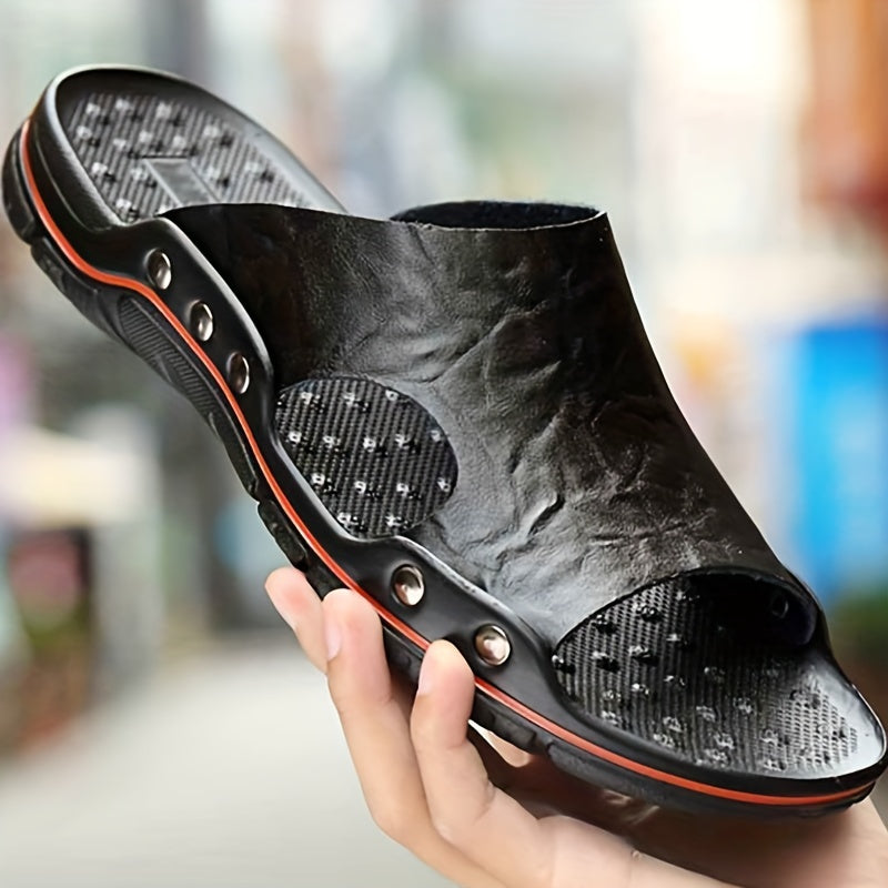 Men's Non Slip Slides Lightweight Open Toe Quick Dry Slippers