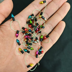 Glittery Plastic Light Bulb String Lights for Dollhouse - Mixed DIY