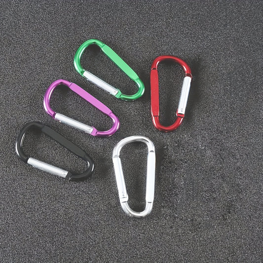 5pcs Large Key Carabiner Clips Heavy Duty Aluminum D Ring Keychain Snap Hooks