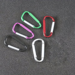 5pcs Large Key Carabiner Clips Heavy Duty Aluminum D Ring Keychain Snap Hooks