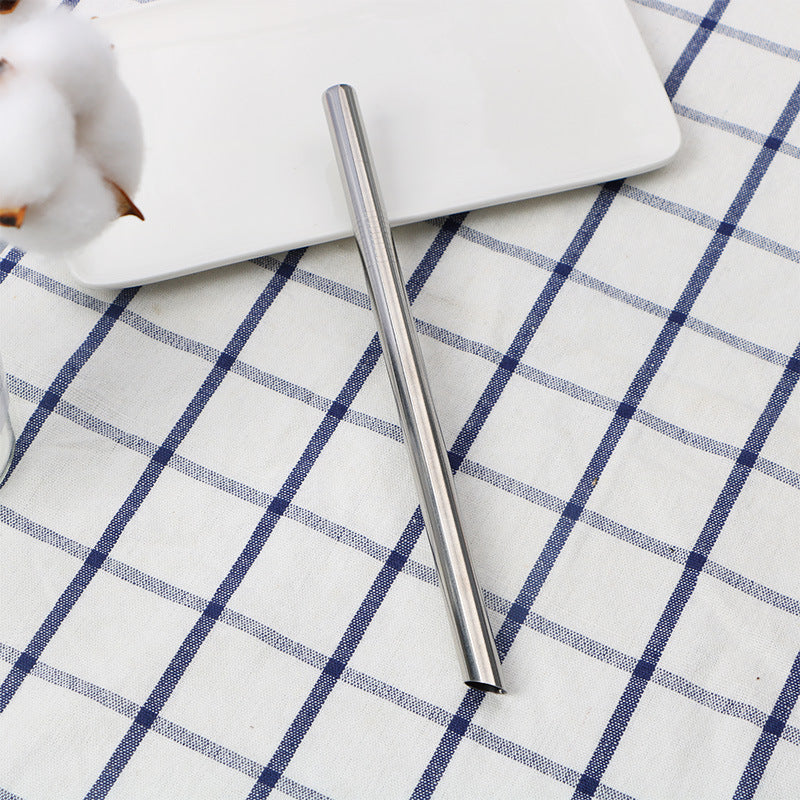 215mm Stainless Steel Bubble Tea Straw with Oblique Mouthpiece