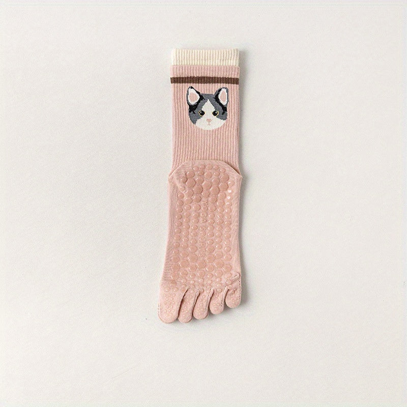 Non Slip Yoga Socks with Towel Bottom for Pilates Barre Ballet