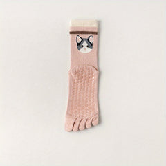 Non Slip Yoga Socks with Towel Bottom for Pilates Barre Ballet