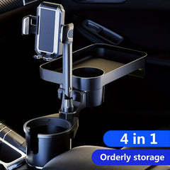 Car Cup Holder Tray & Phone Mount 3 In 1 Cup Holder Expander