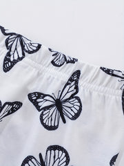 Girls Butterfly High Waist Slim Fit Yoga Pants