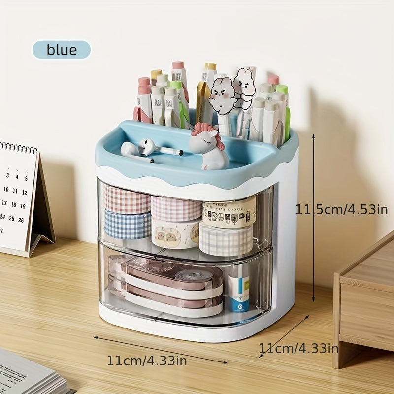 Transparent Pen Holder for Students & Office Workers