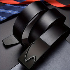 Men's Automatic Buckle PU Belt for Business Party Travel