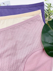 Panties Set Women's Pin Dot Print Underwear 3pcs