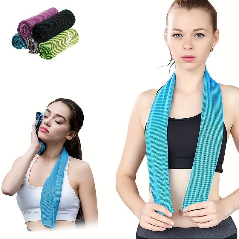 5pcs Ice Towel & Silicone Foldable Water Cup Set