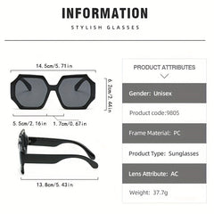 Men's Large Frame Sunglasses Anti UV400 Vintage Eyewear