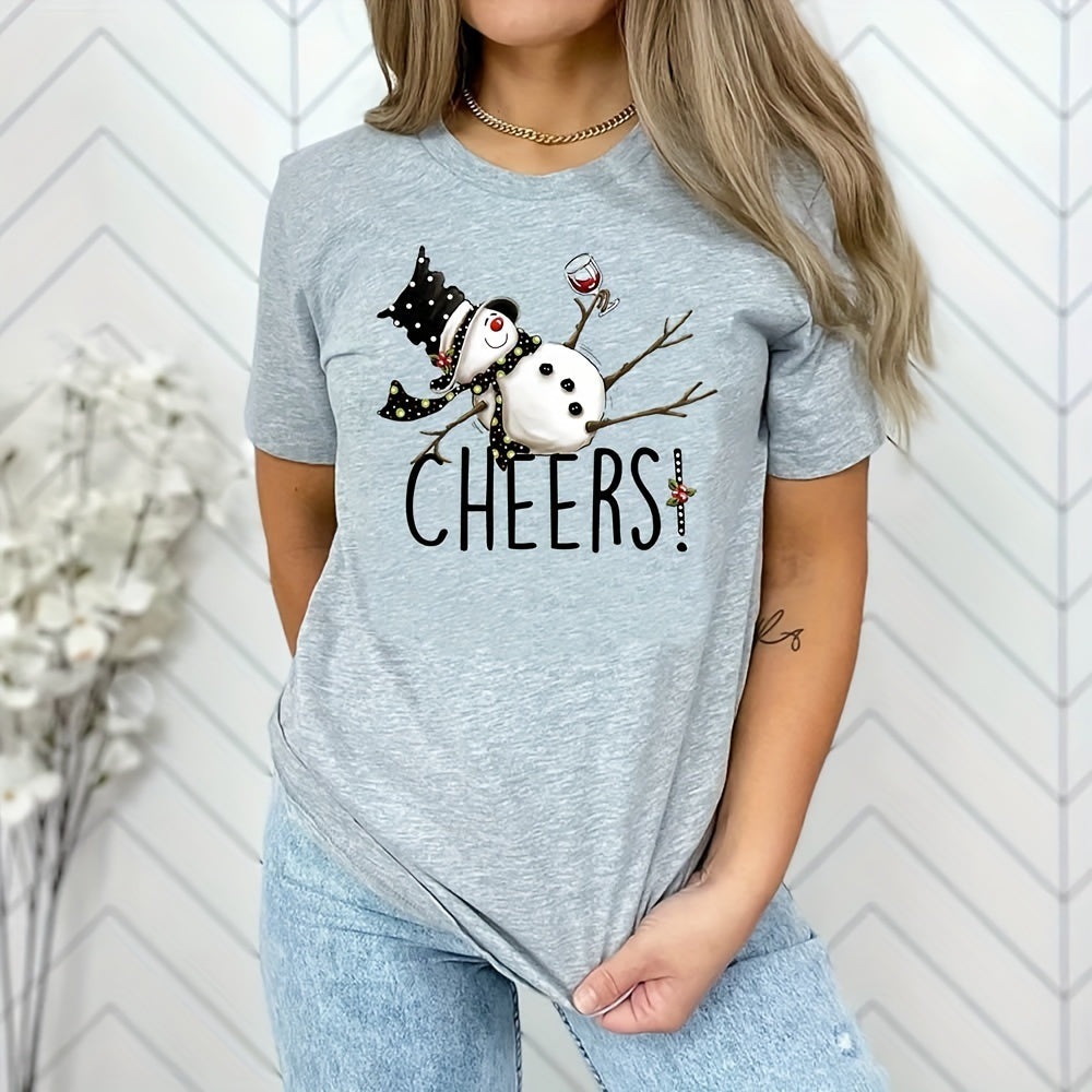 Christmas Snowman Iron On Decal Heat Transfer Stickers Women Girl DIY