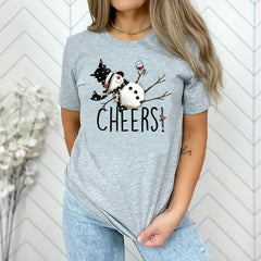 Christmas Snowman Iron On Decal Heat Transfer Stickers Women Girl DIY