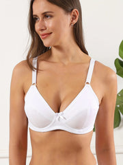 Solid Push Up Bra Comfy & Breathable Women's Lingerie