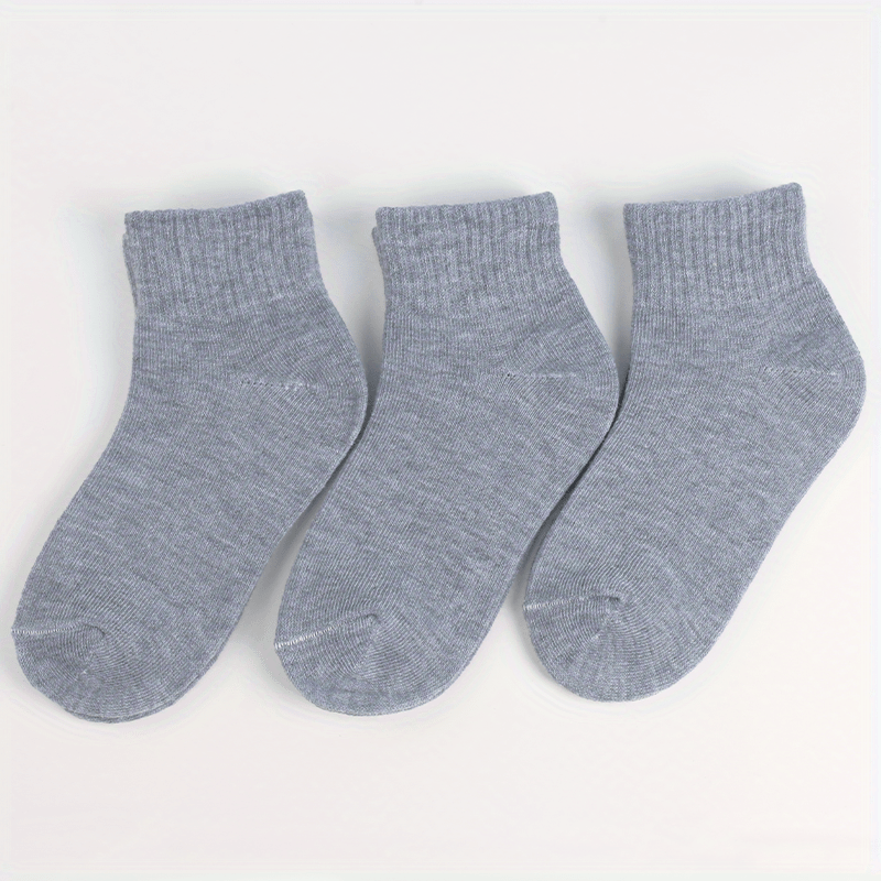 3 Pairs Boys High Elastic Breathable Comfy Socks For 4-12 Years